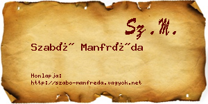 Szabó Manfréda névjegykártya